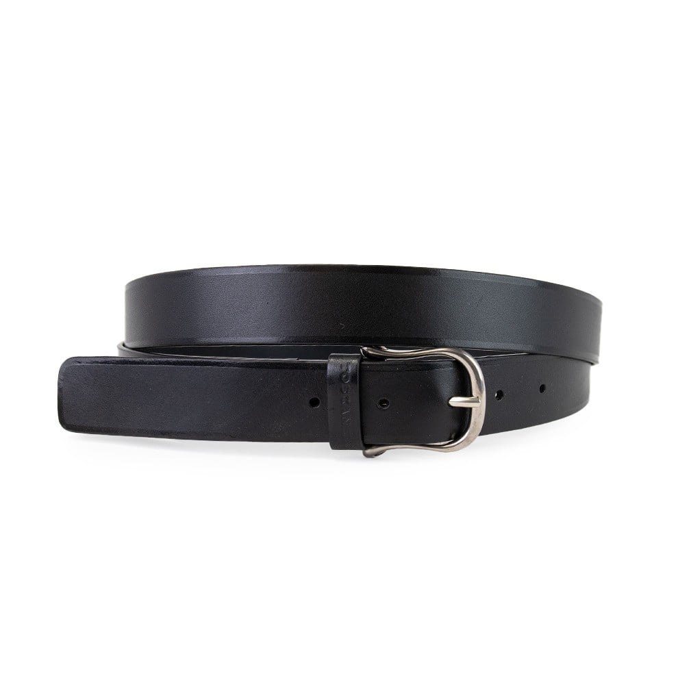 Skinny Belt, Black Leather, Men's Belts
