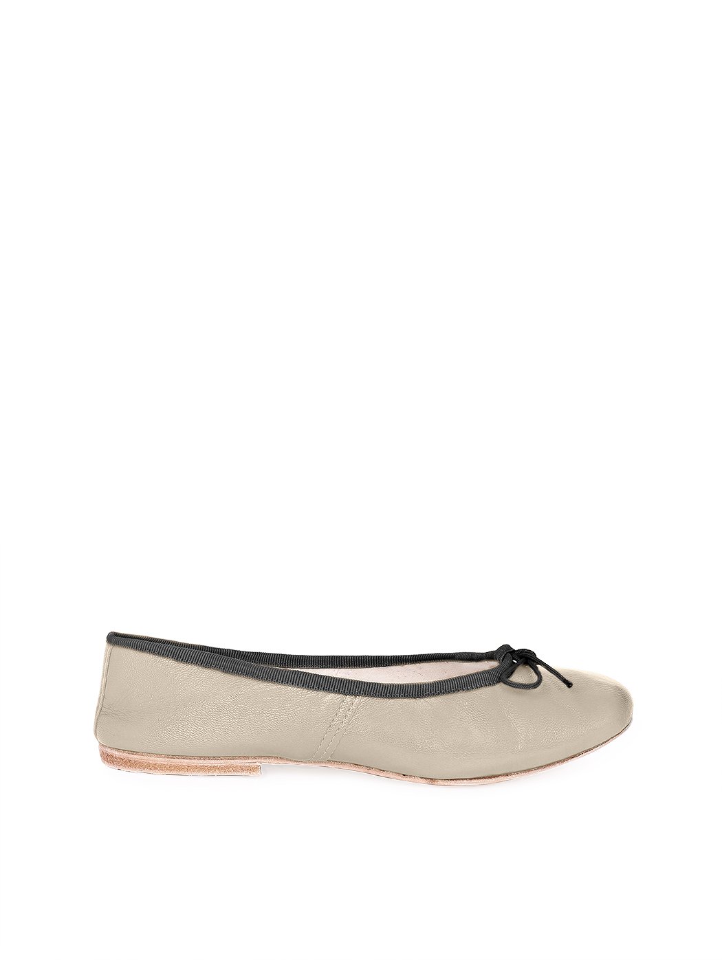 Ballet Flats Beige Black Trim