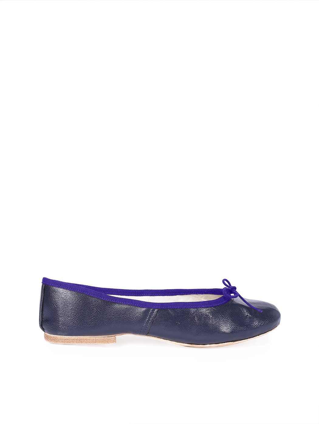 Ballet Flats Dark Blue Purple Trim