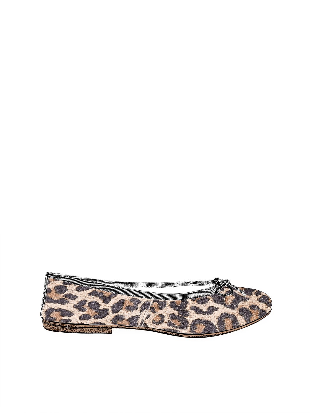 Ballet Flats Leopard Suede