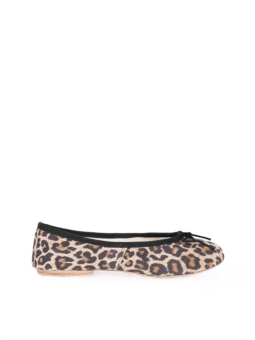 Ballet Flats Leopard Suede Black Trim