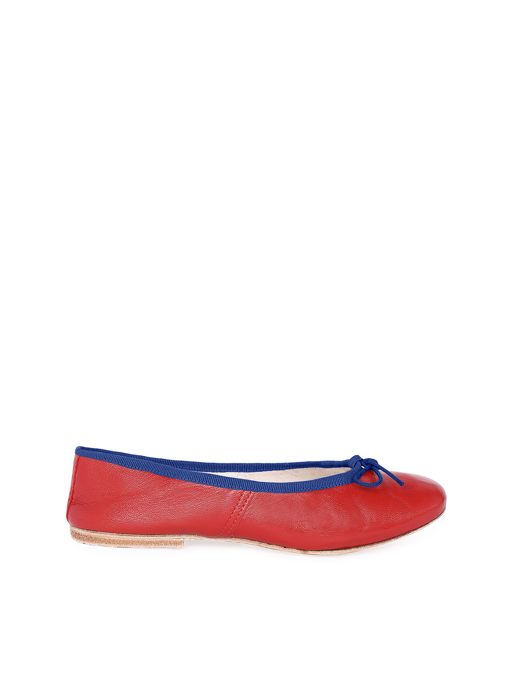 Ballet Flats Red Blue Trim