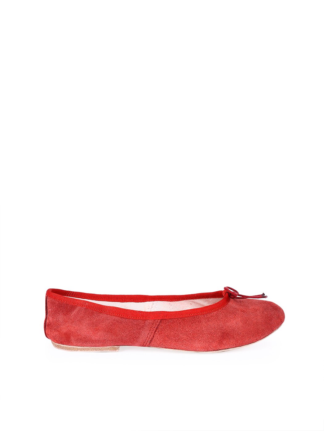 Ballet Flats Red Suede