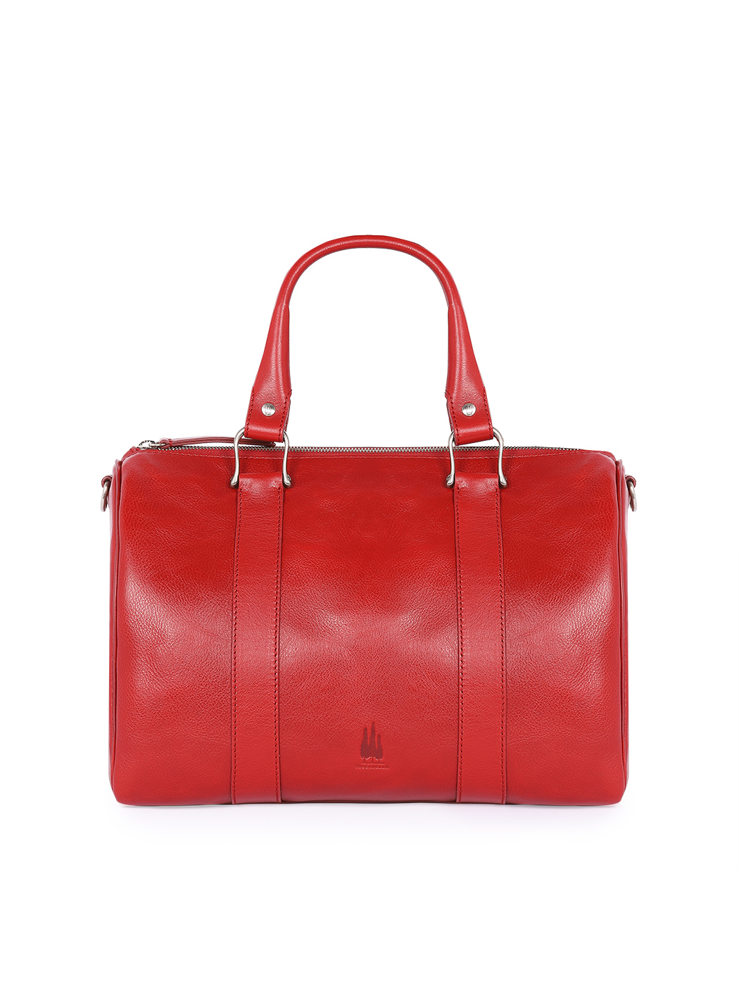 Компактная дорожная сумка красного цвета