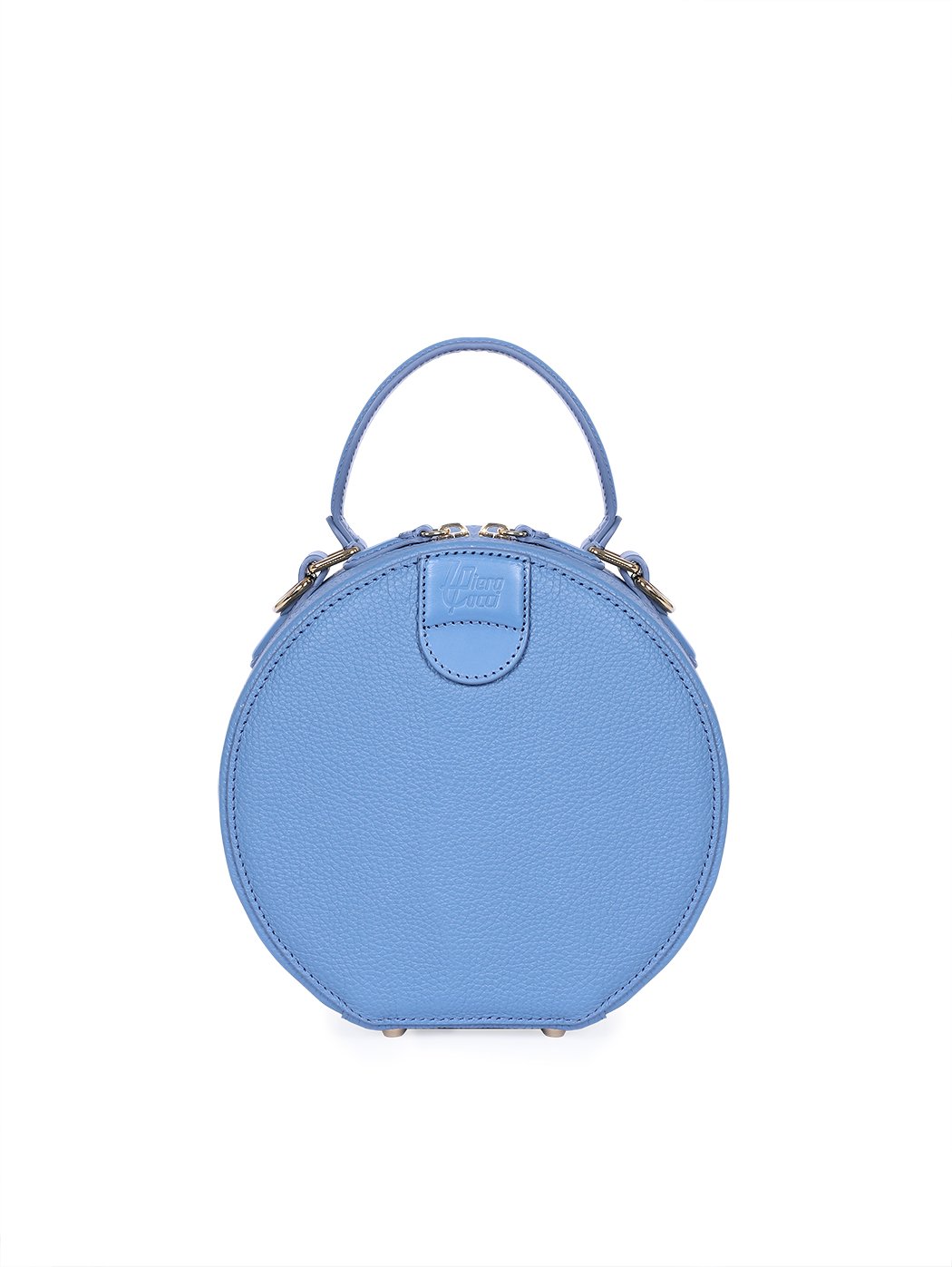 Round Circle Top Handle Bag Dianora Sky Blue