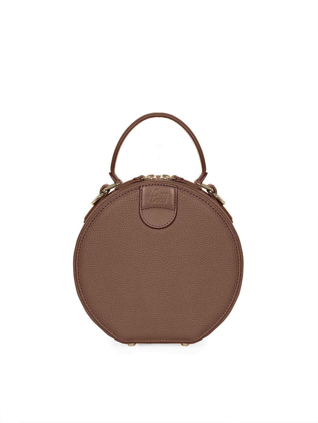 Round Circle Top Handle Bag Dianora Dark brown