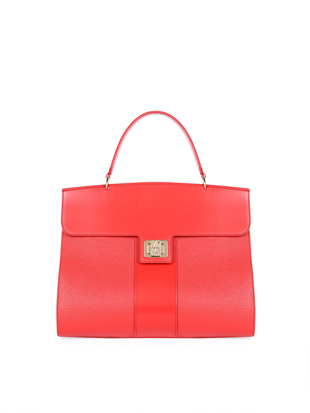 Luxury 50s Top Handle Handbag Plautilla Rose Red