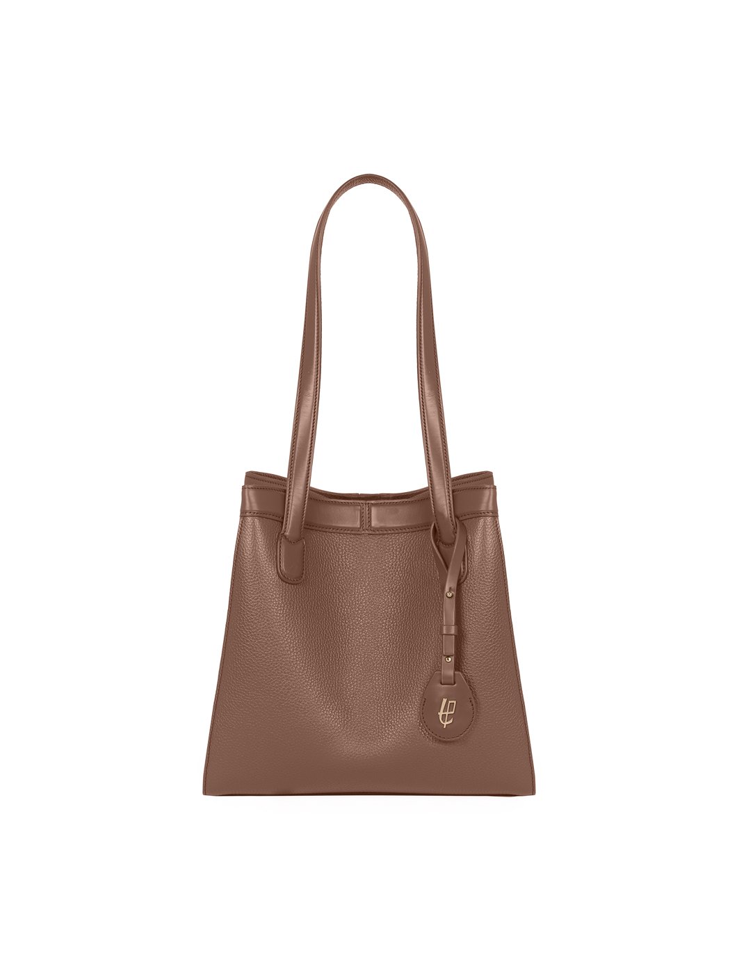 Multfaceted Bucket Tote Bag Ema Dark Brown