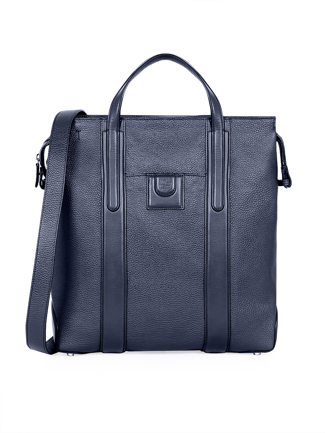 Professional Vertical Laptop Leather Bag Blue