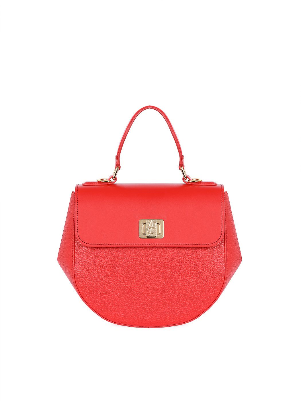 Crossbody Top Handle Leather Bag Malala Rose Red