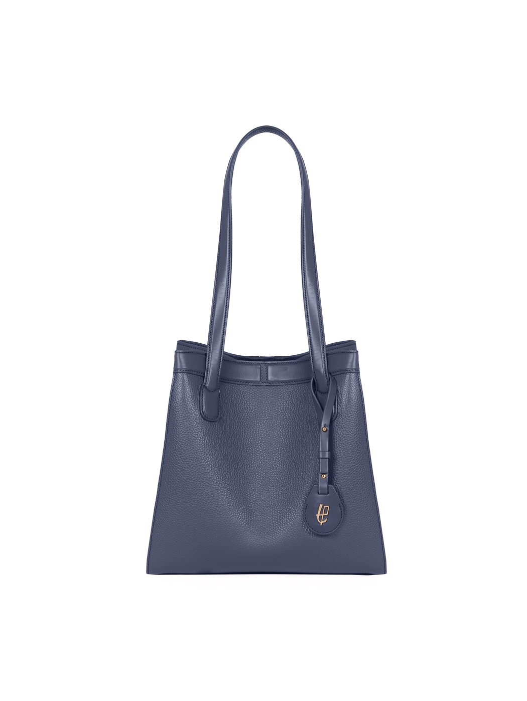 Multifaceted Fold Bucket Tote Bag Ema Navy Blue