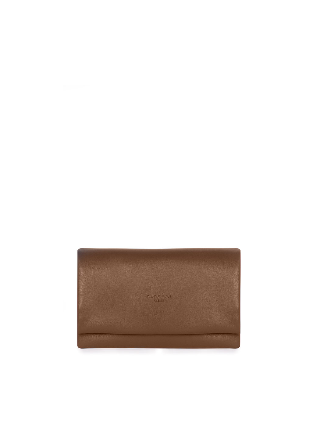 Pochette rettangolare in pelle Marrone