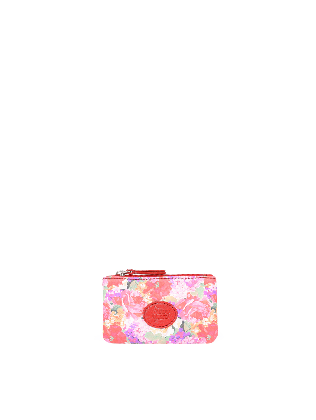 Large Coin Purse Key Holder - Floré Red