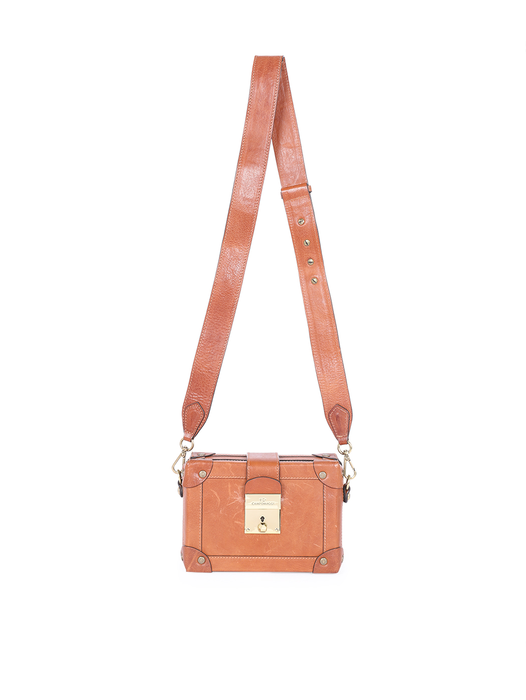 Clutch Box Campomaggi Crossbody Bag Cognac