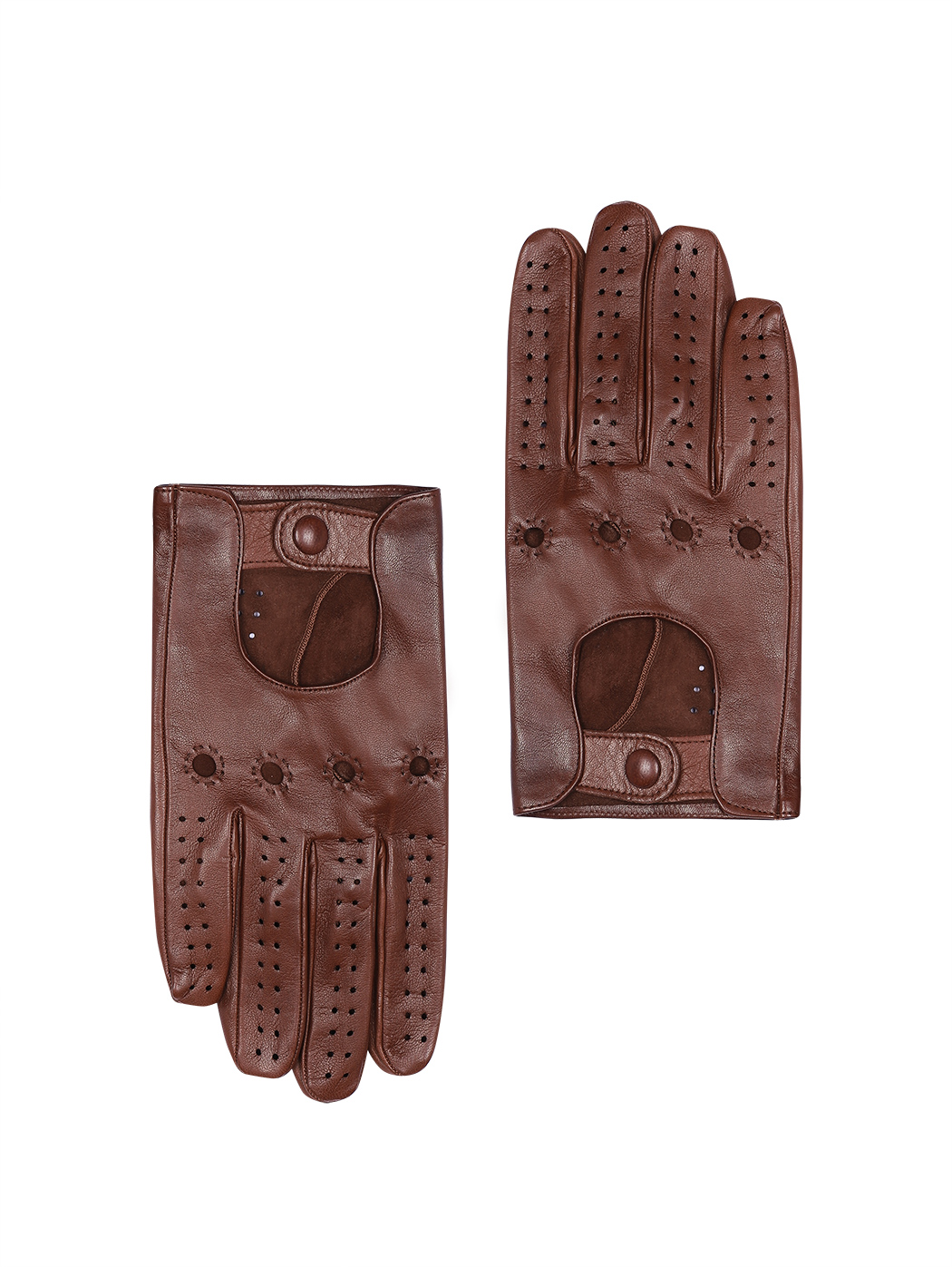 Touchscreen Classic Driving Gloves Brown - Handmade in Italy 7 - Xs