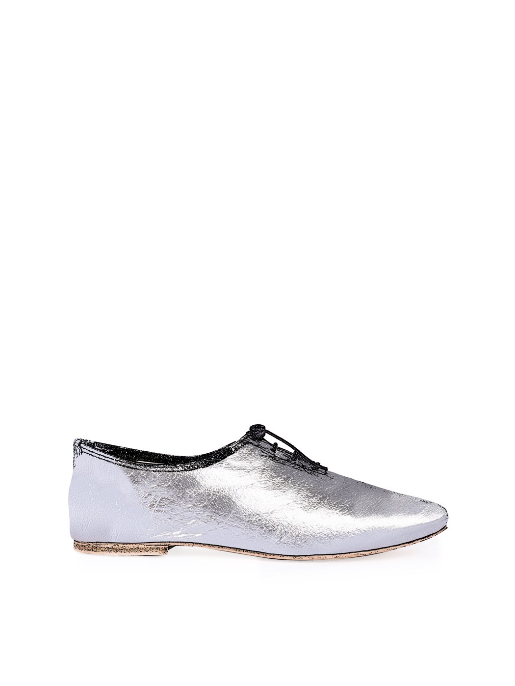 Jazz Dance Ballet Flat Shoes Silver 16-Silver Metallic