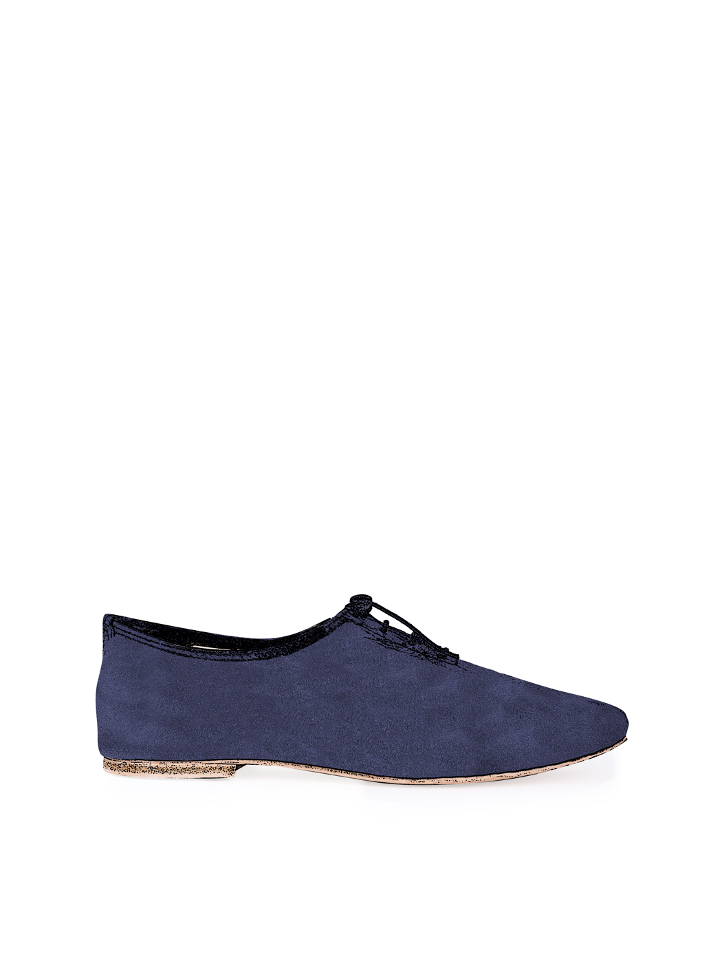 Jazz Dance Ballet Flat Shoes Dark Blue Suede C09-Blue Navy