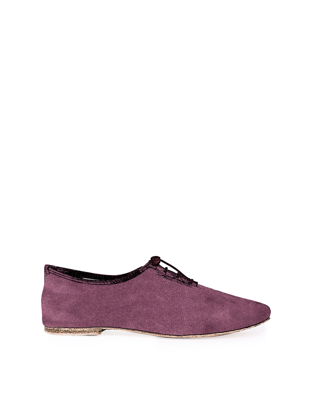 Jazz Dance Ballet Flat Shoes Bordeaux Suede C05-Bordeaux