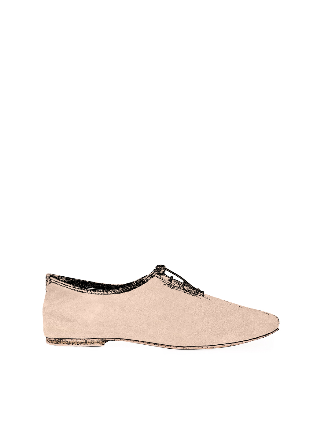 Jazz Dance Ballet Flat Shoes Light Pink Suede C02-Light Pink 