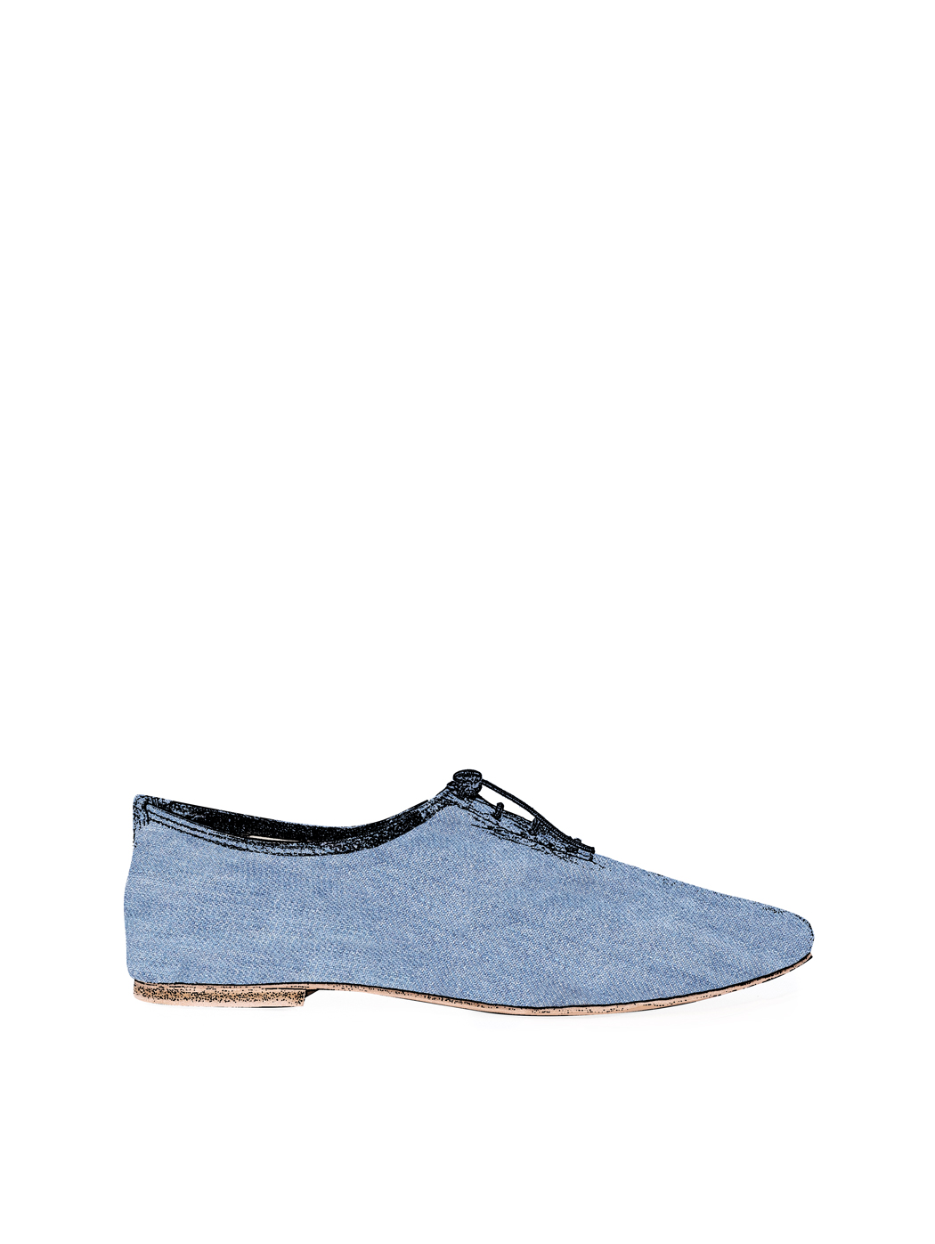 Jazz Dance Ballet Flat Shoes Denim 54-Denim