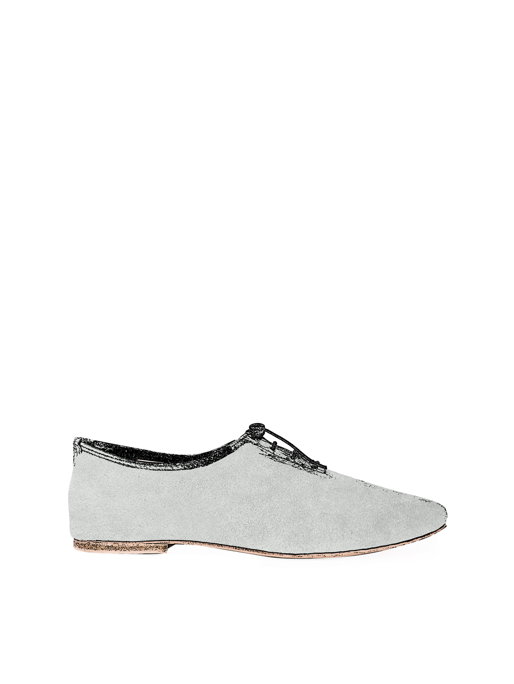 Jazz Dance Ballet Flat Shoes Light Grey Suede C07-Light Grey