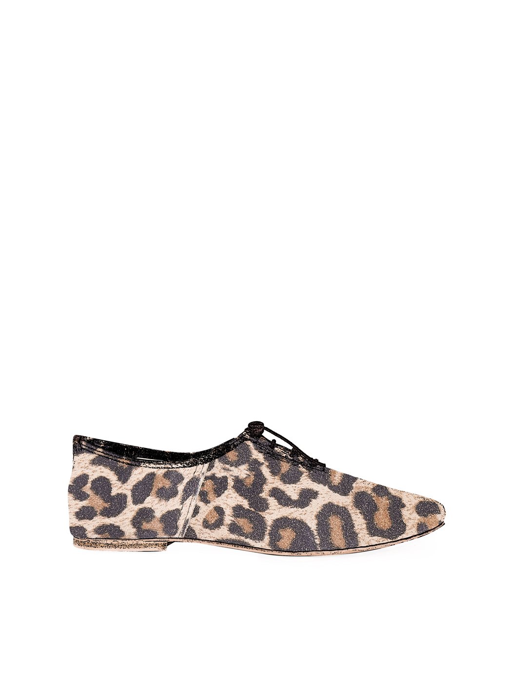 Jazz Dance Ballet Flat Shoes Leopard Suede C18-Leopard