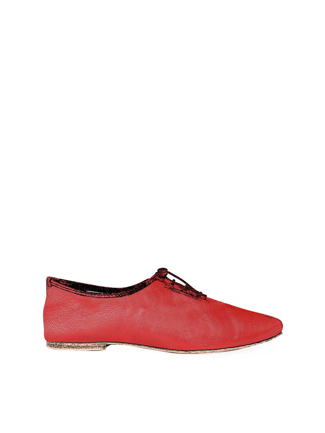 Jazz Dance Ballet Flat Shoes Red 45-Red