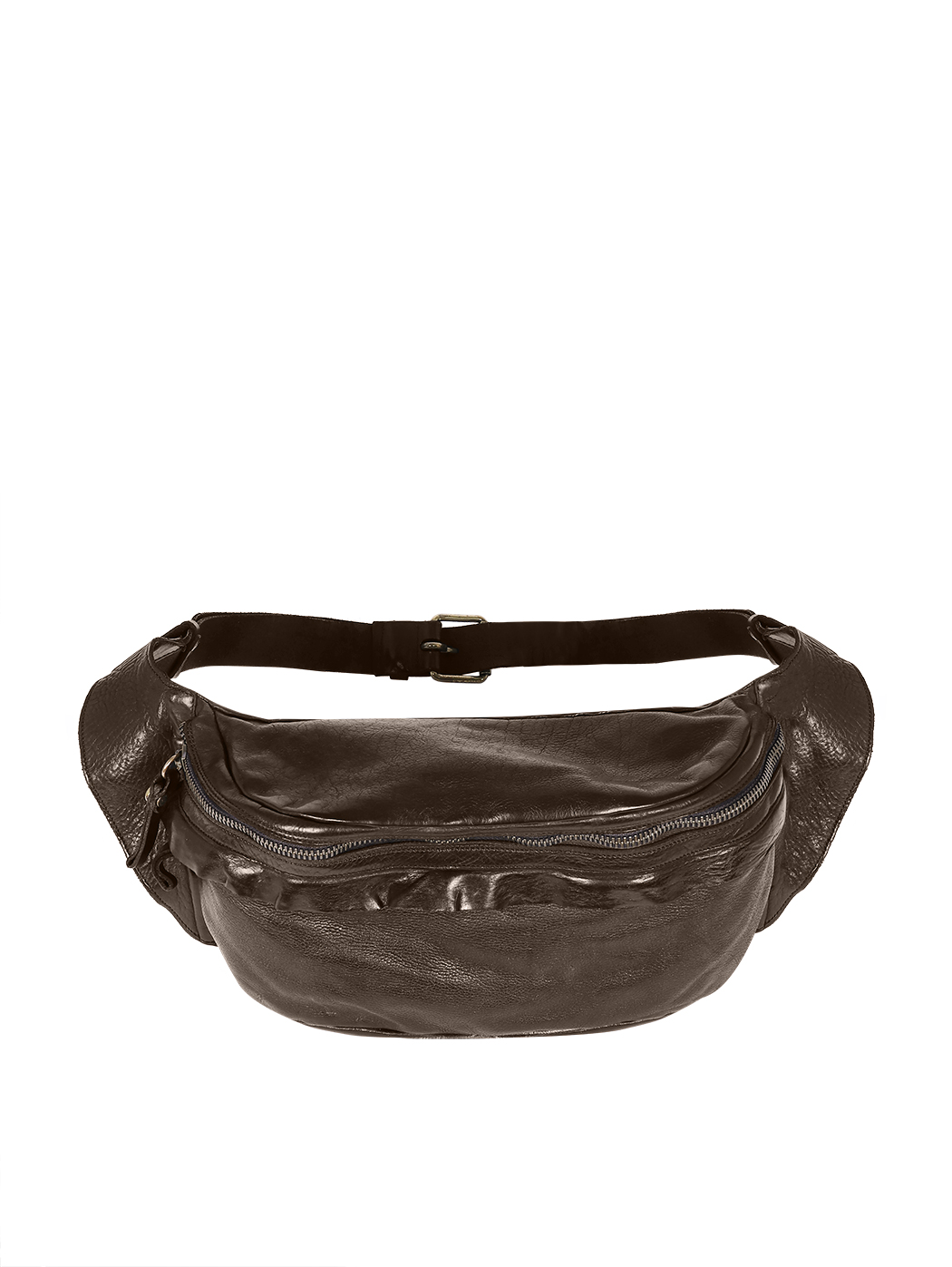 Large Sling Crossbody Bag Distressed Leather Easy Dark brown
