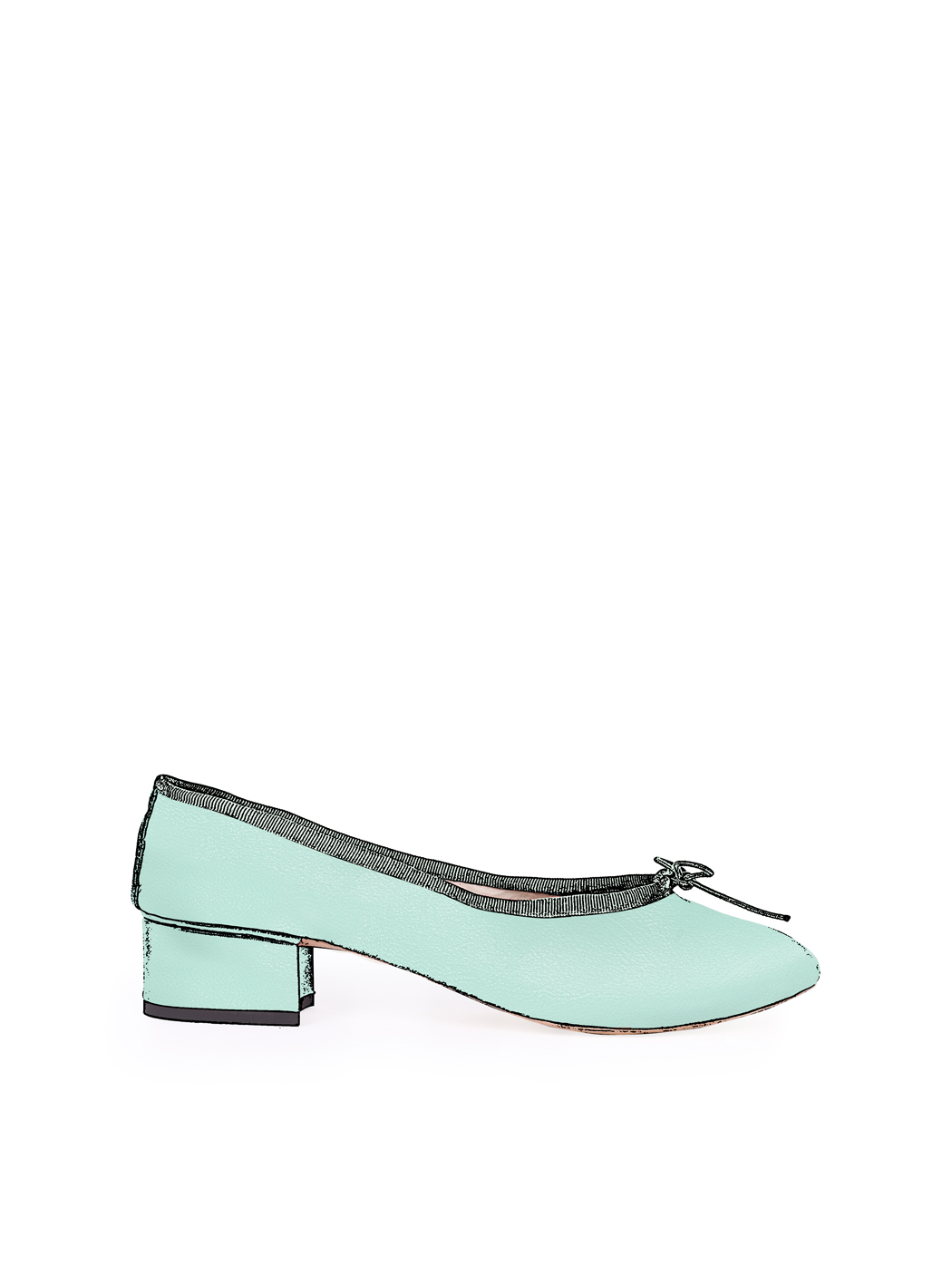 Ballet Pumps - Mint Green Nappa