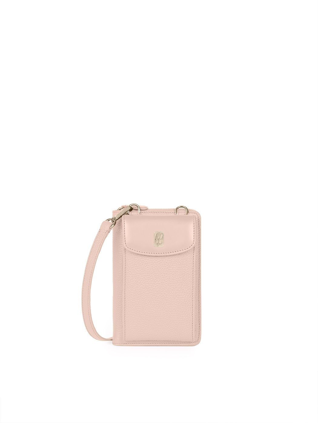 Crossbody Phone Wallet Bag Leather Blush Pink