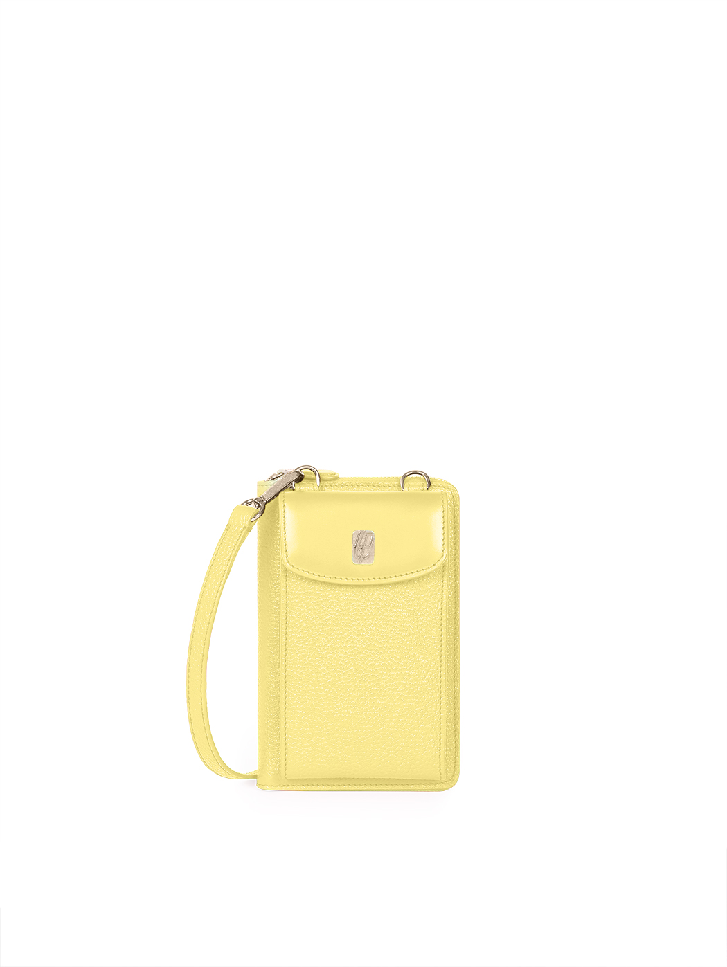 Crossbody Phone Wallet Leather Bag Lemon Yellow