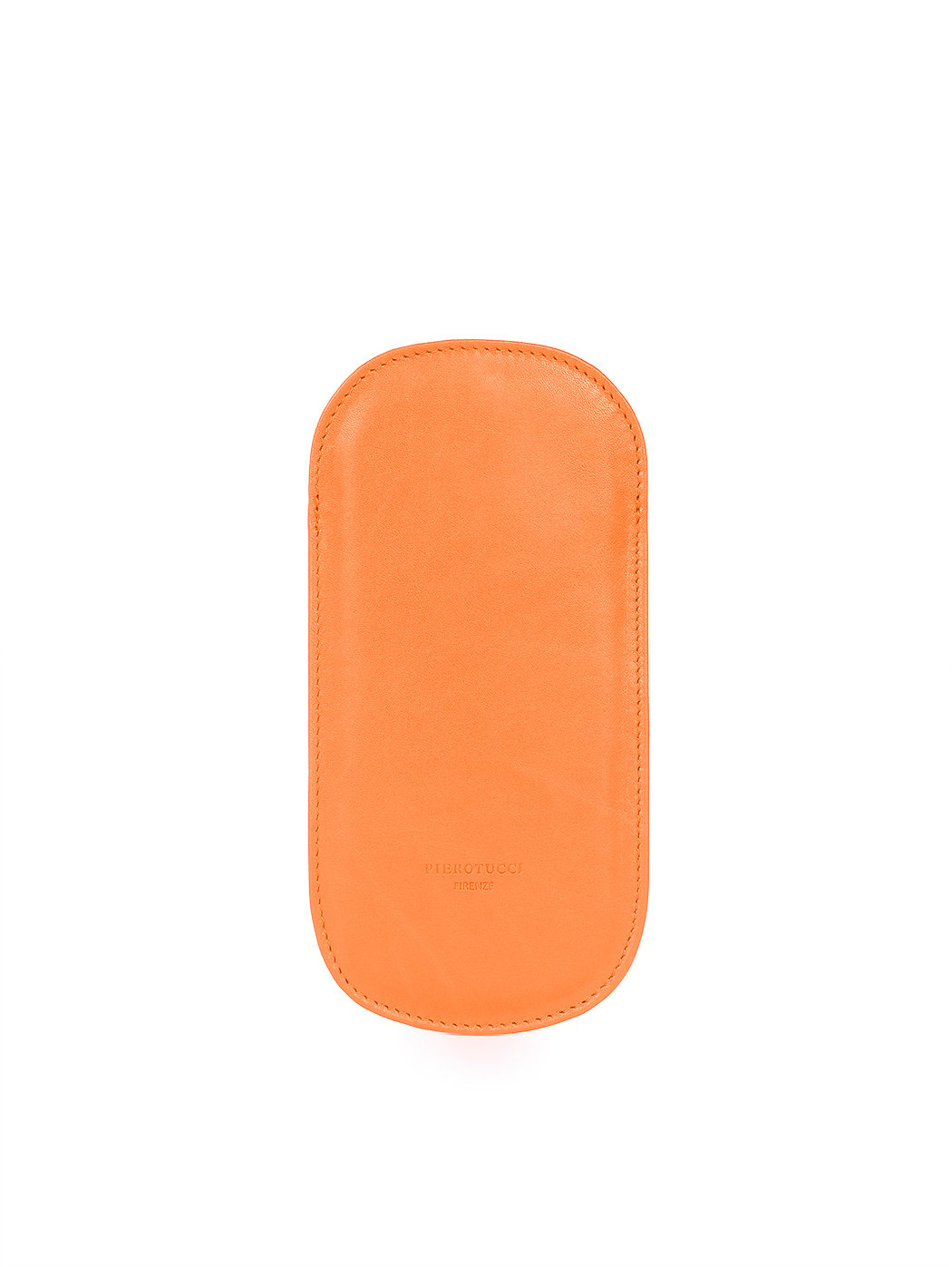 Orange leather glasses case