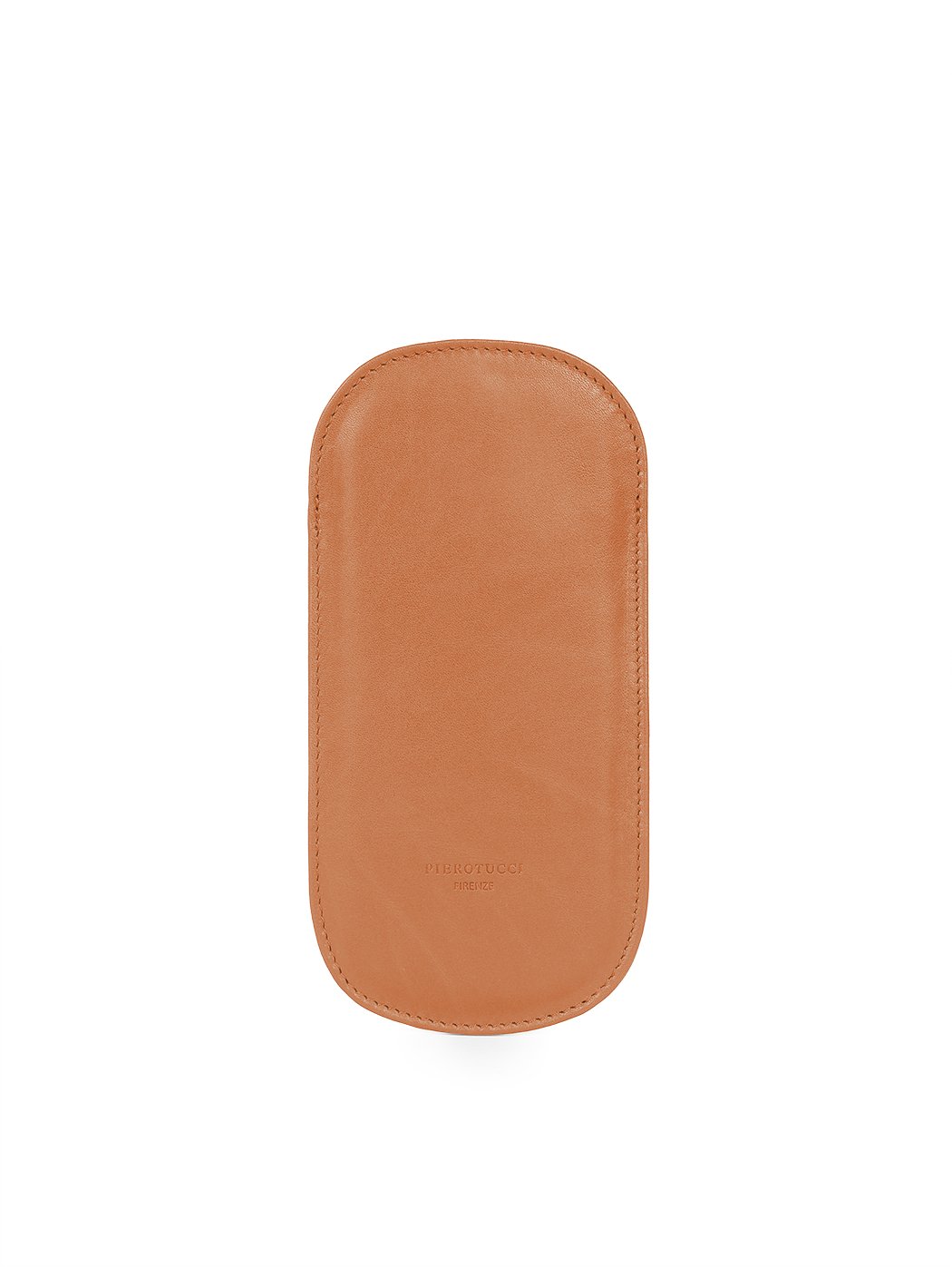 Smooth Leather Slim Eyeglass Case Cuoio Tan