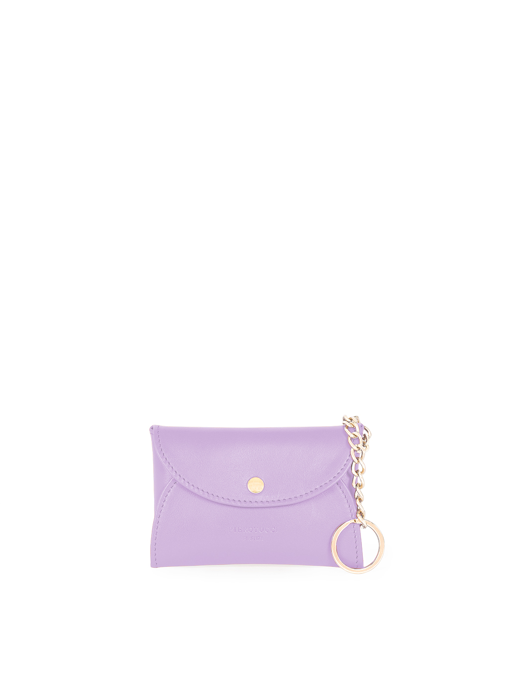 Lilac leather sachet key ring