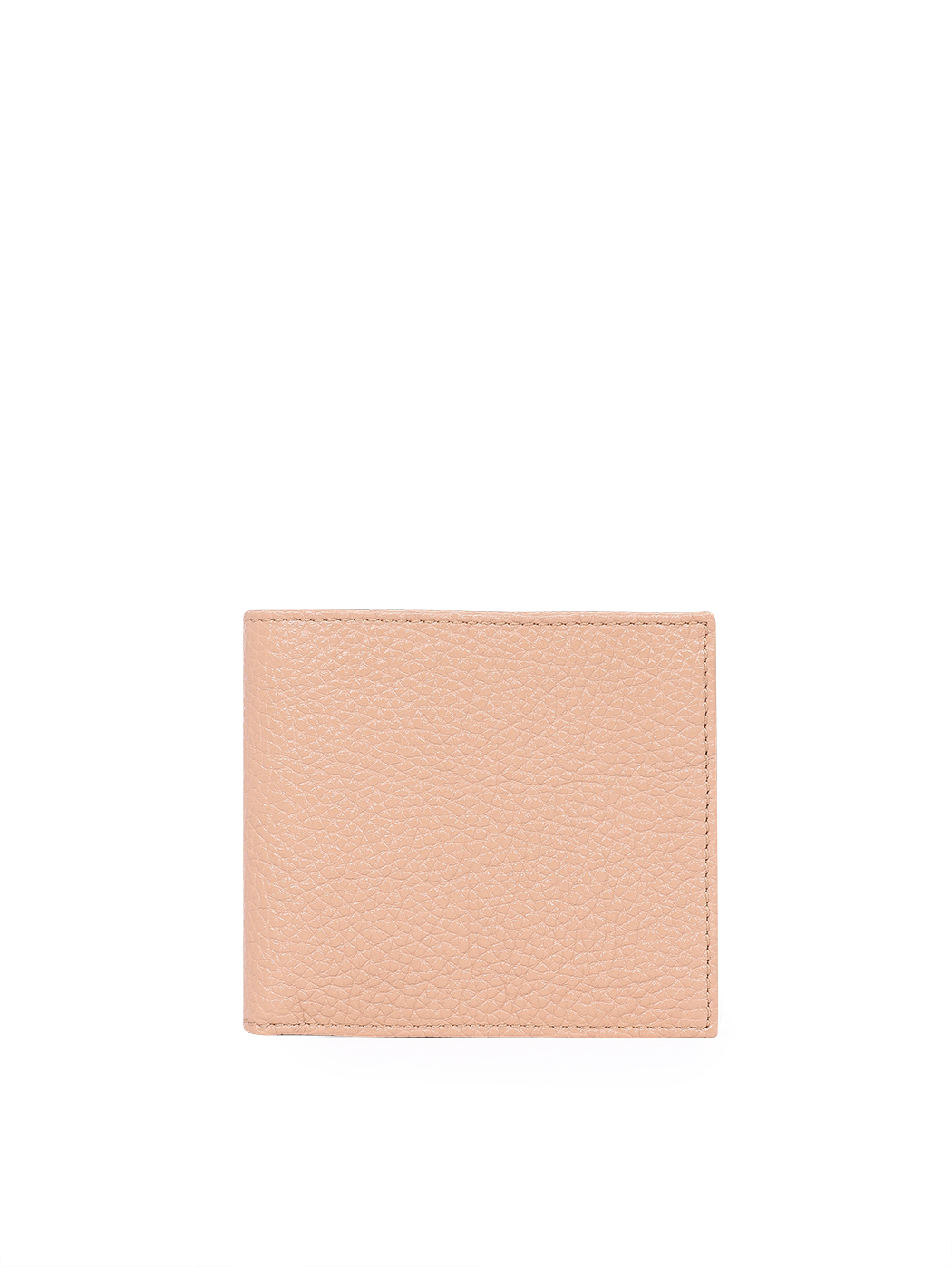 Pebble Leather Billfold Card Coin Wallet Camel