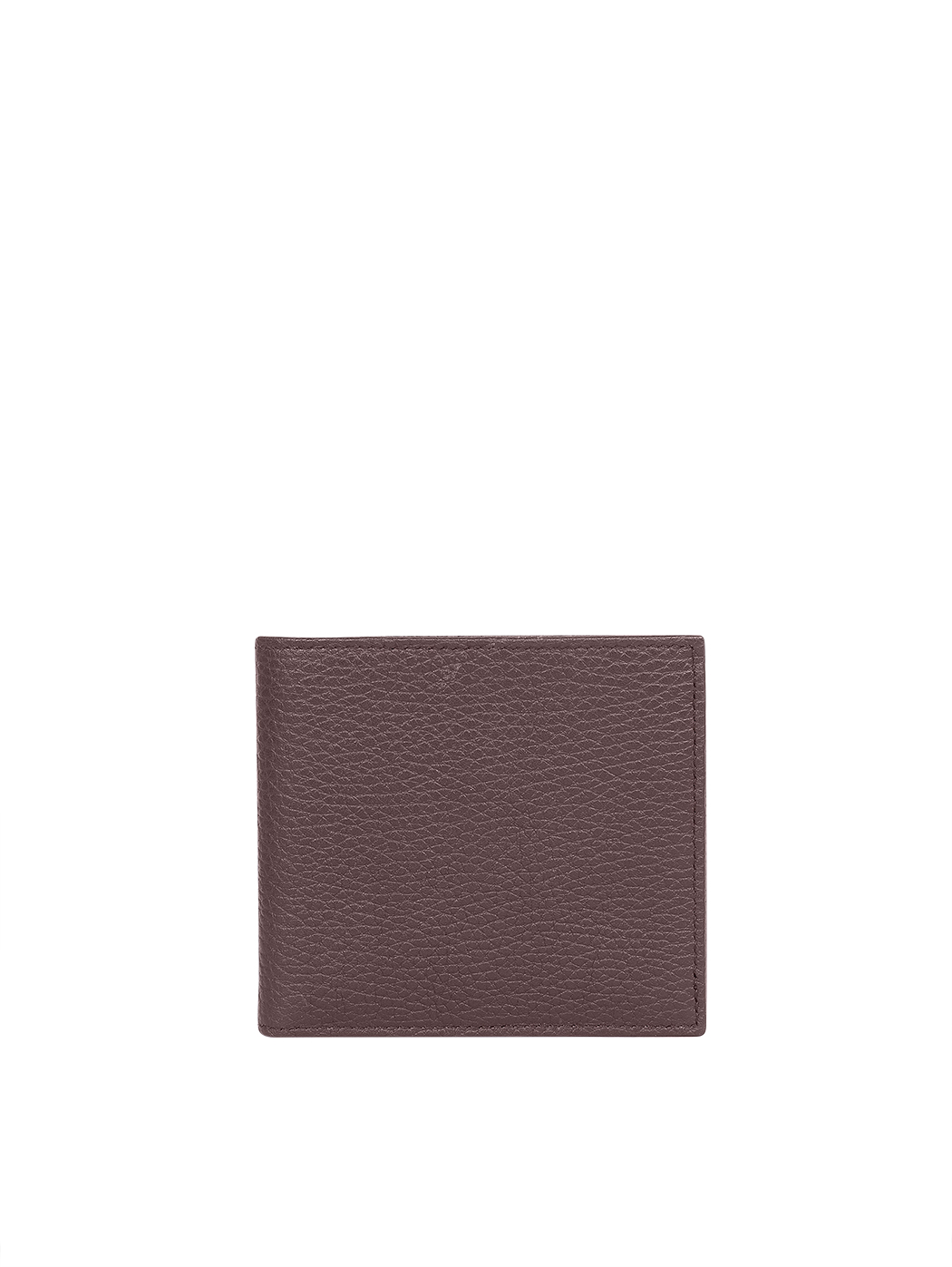 Slim Bifold Pebbled Leather Wallet Brown