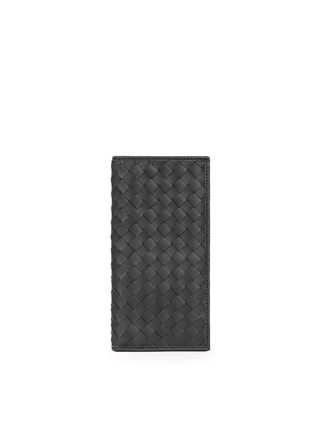 Vertical Woven Bifold Multiple Card Wallet Black