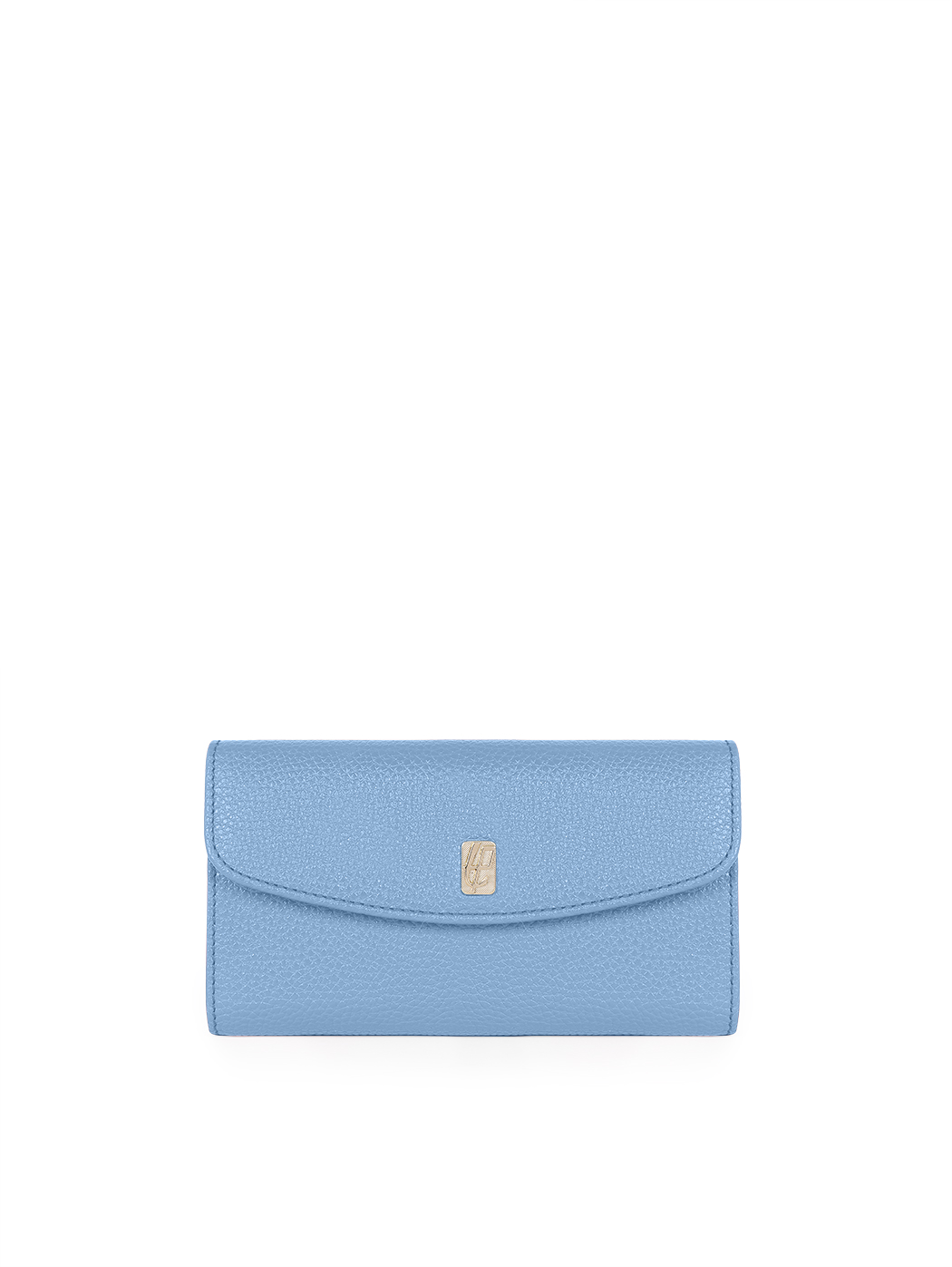 Женский кожаный кошелек светло - голубого цвета