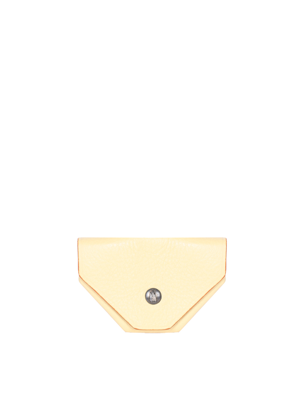 Triangle Fold-out Origami Coin Case Leather Cream