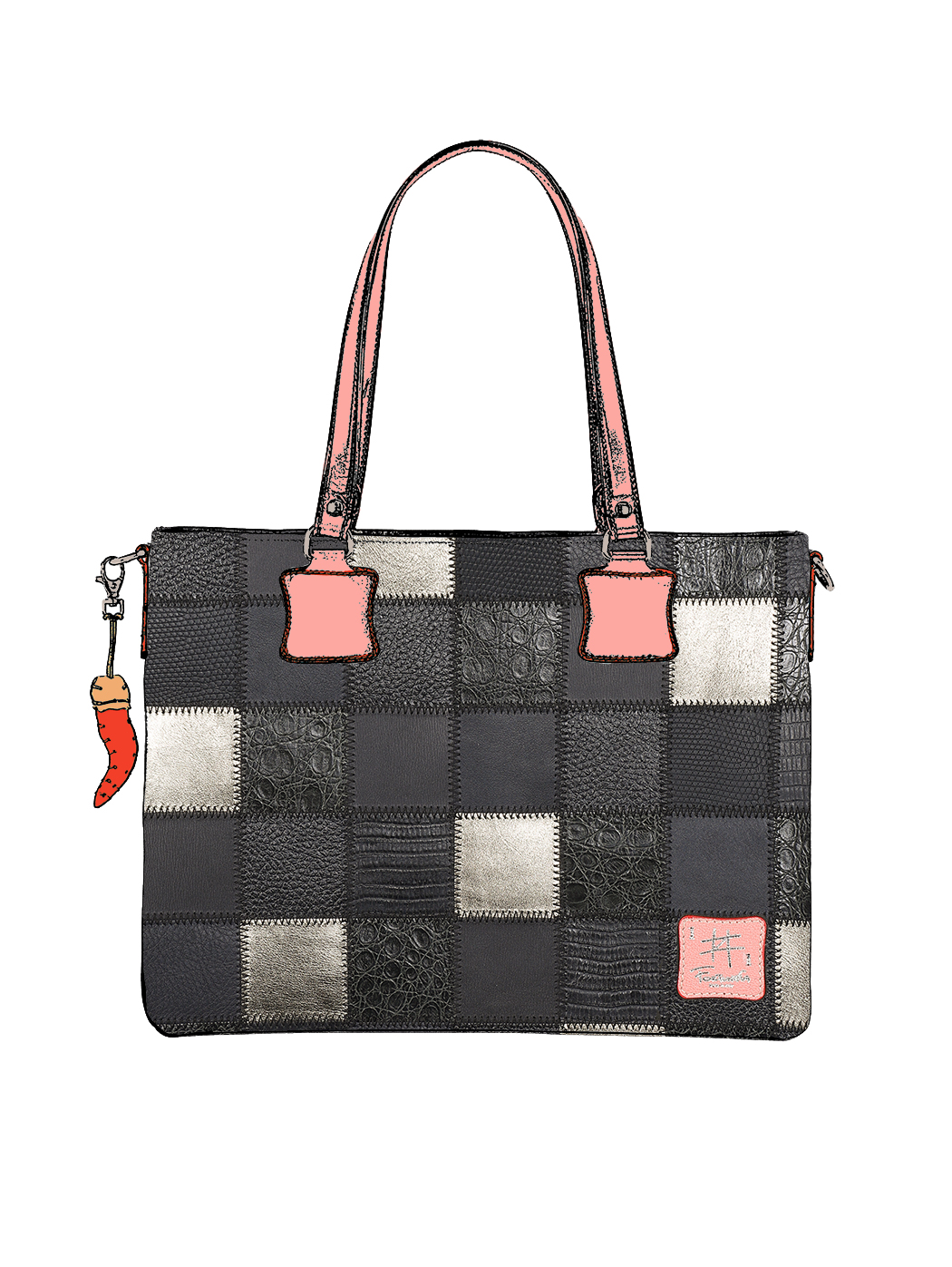 Shopper patchwork - Nero