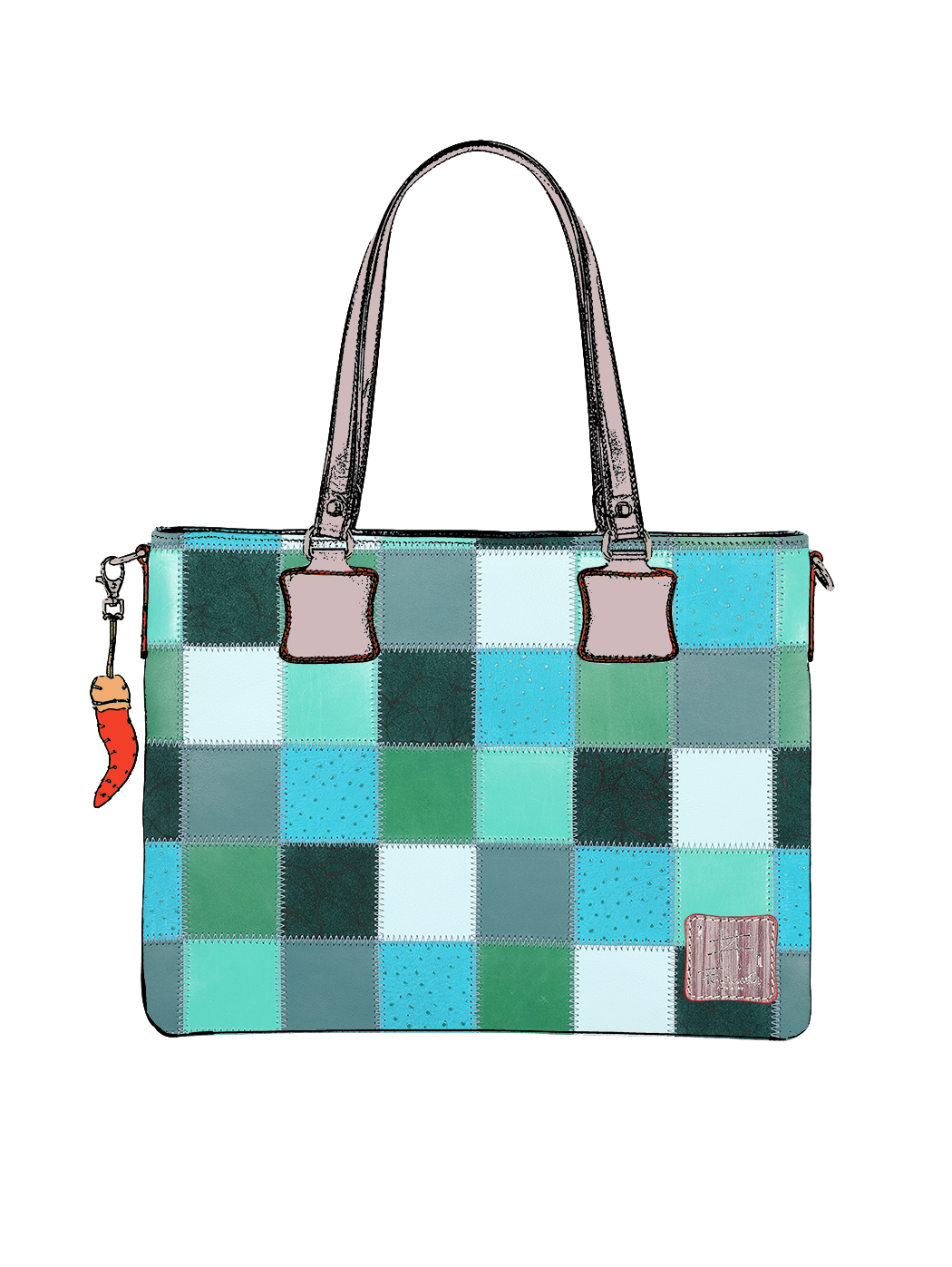 Shopper patchwork - Verde