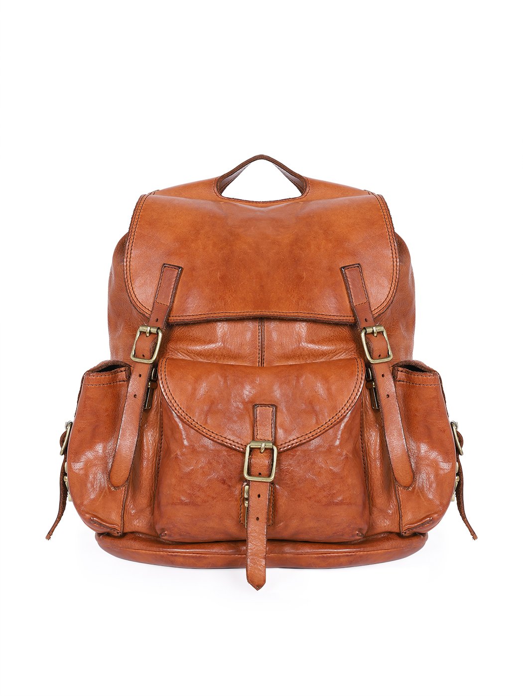 Backpack Vintage Leather Unisex Cognac
