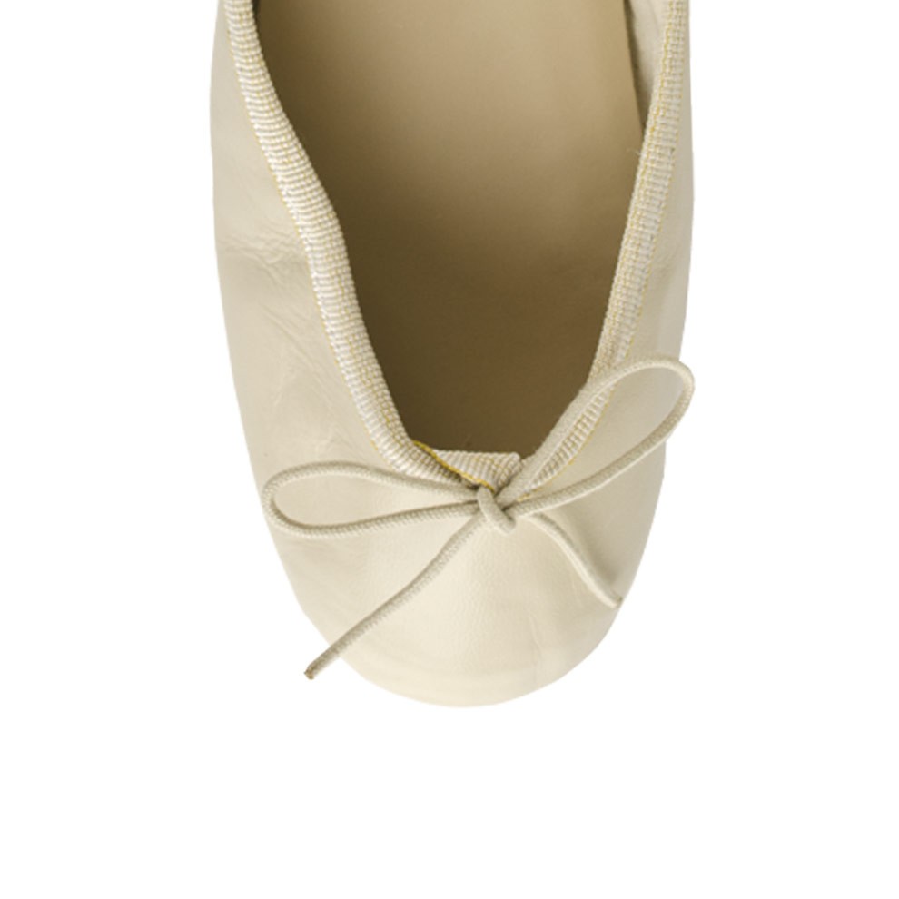 Porselli Total Flat Ballerina Shoes - Bone Porselli | Pierotucci