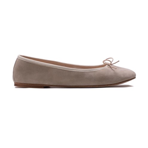 Ballet Flats - Beige Suede