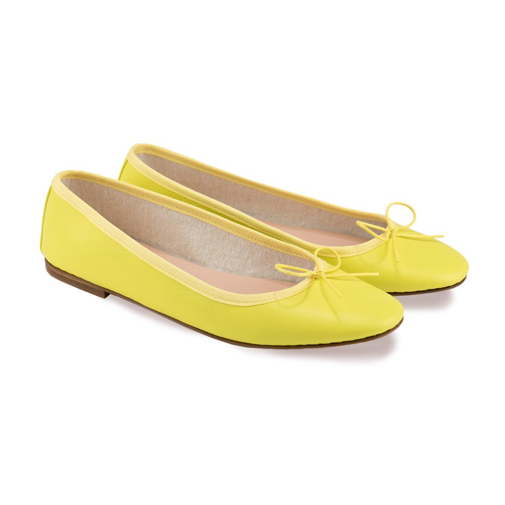 Ballet Flats - Yellow Nappa