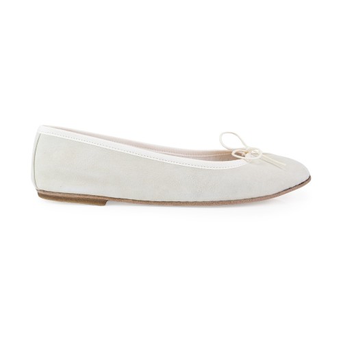 Ballet Flats - Ivory Suede