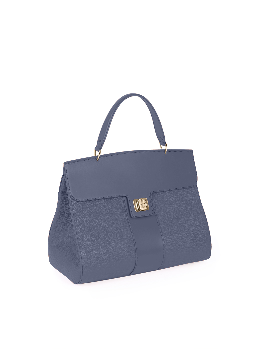 Luxury 50s Top Handle Handbag Lavinia Navy Blue