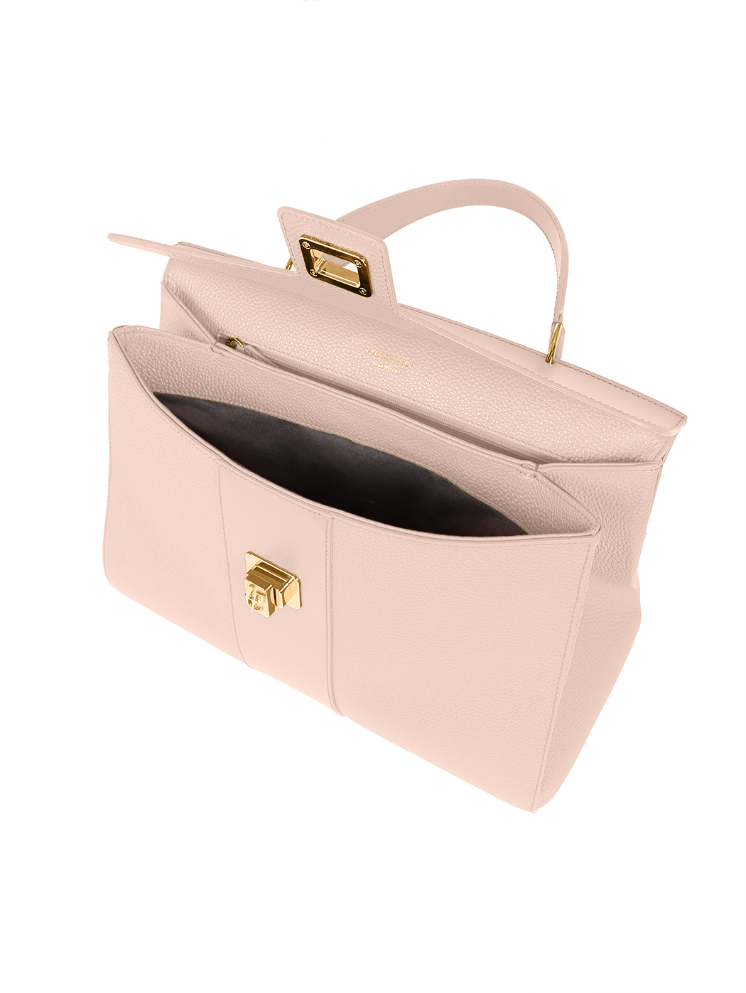 Luxury 50s Top Handle Handbag Lavinia Blush Pink