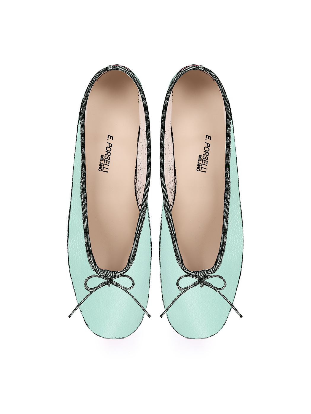 Ballet Pumps - Mint Green Nappa