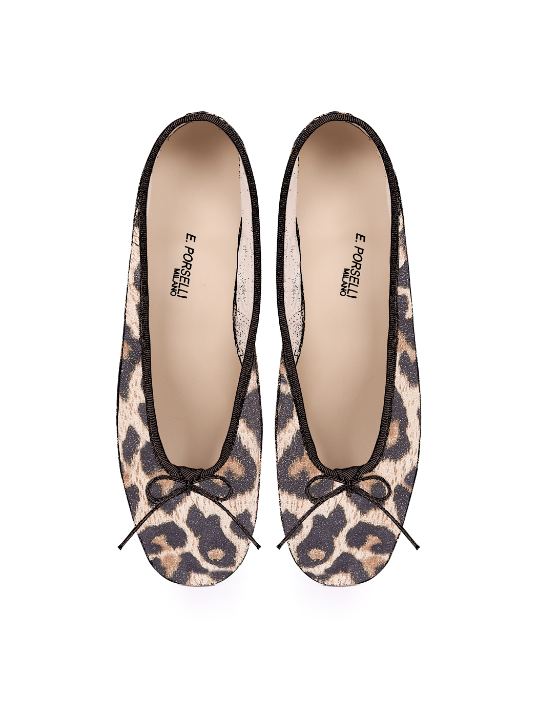 Ballet Pumps Block Heel - Leopard Print Suede